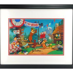 YOGI Bear Hanna Barbera Signed Cel Limited Edition Art